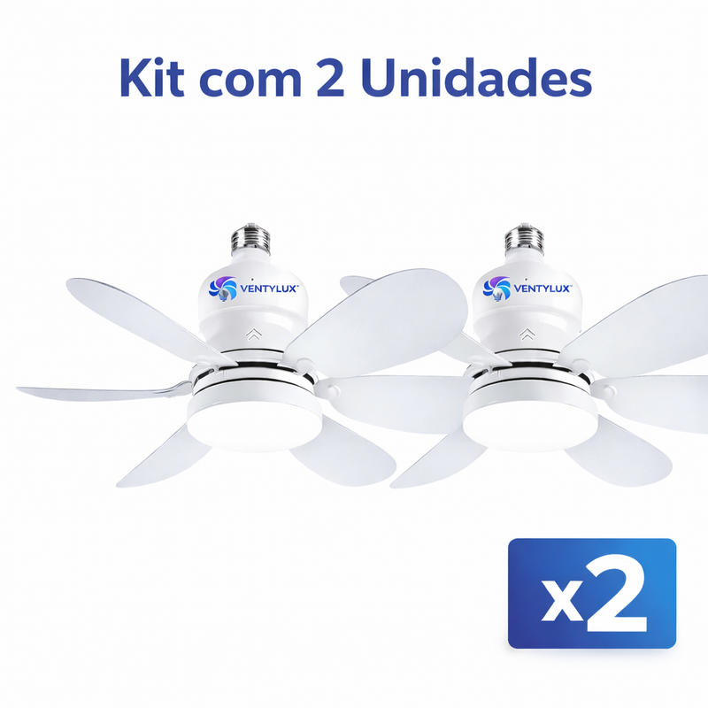 Ventylux - Ventilador de Teto Turbo Ultra Silencioso com LED Inteligen