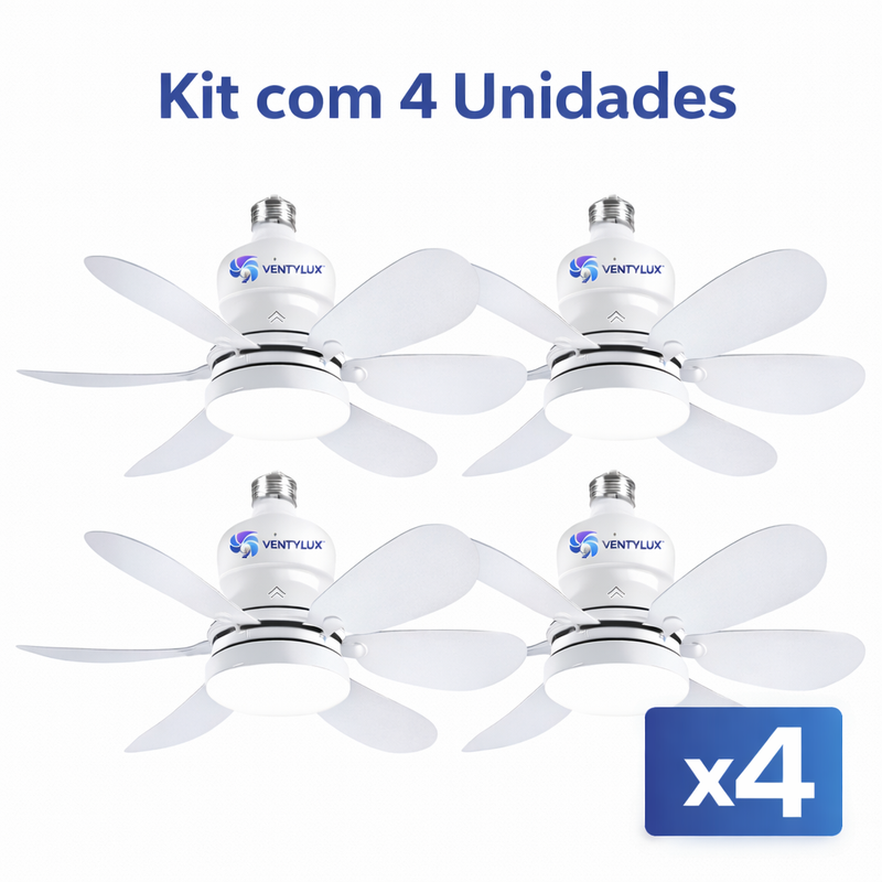 Ventylux - Ventilador de Teto Turbo Ultra Silencioso com LED Inteligen