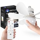 Ventylux - Ventilador de Teto Turbo Ultra Silencioso com LED Inteligente, Alta Economia + Controle Remoto