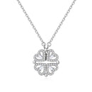 Colar Trevo de Corações com Pedras de Zircônia + Brinde "Caixa Six-Flowers"