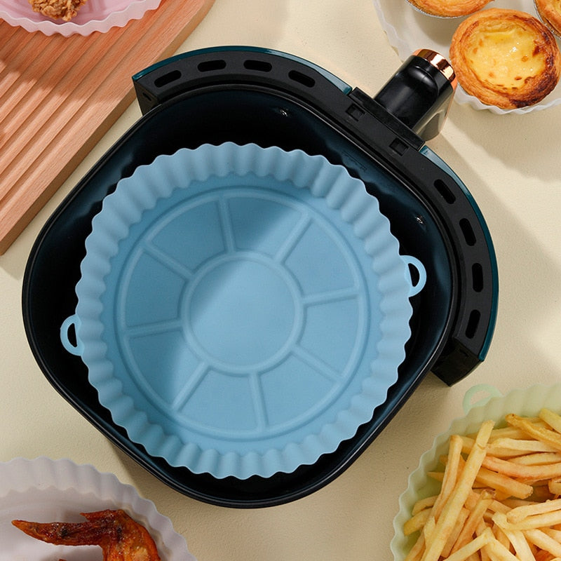 Clean Fryer® - Forma Reutilizável para Air Fryer, Micro Ondas e Forno